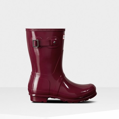 Hunter Original Gloss Short Rain Boots For Womens - NZ U6470